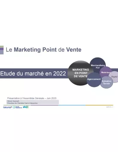 Etude SHOP ! France Le march&eacute; de la PLV en 2022